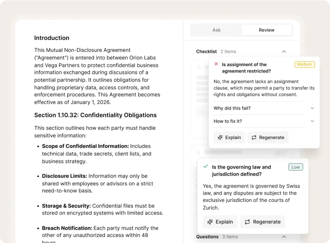 Review documents 10x faster